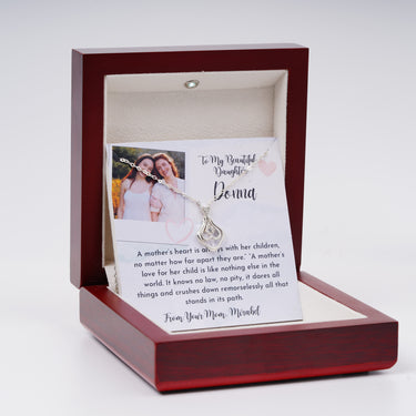 Personalized Gift from Parent to Bride - Upside Down Heart - A Mother's Love for Her Child