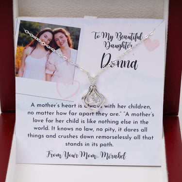 Personalized Gift from Parent to Bride - Upside Down Heart - A Mother's Love for Her Child