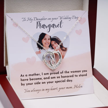 Personalized Gift from Parent to Bride - Infinity Knot Heart - You Always In My Heart