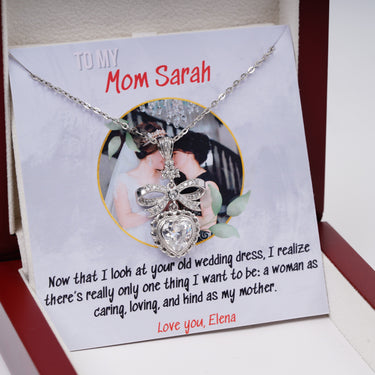 Personalized Gift from Bride to Mother - Eternal Love Necklace - I Want to Be A Woman as My Mother