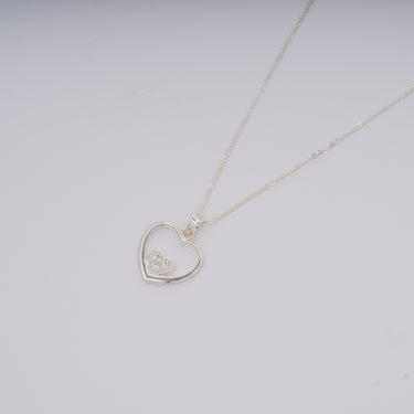 Personalized Gift from Husband to Wife - Heart in Heart Pendant - Love You Now & Forever