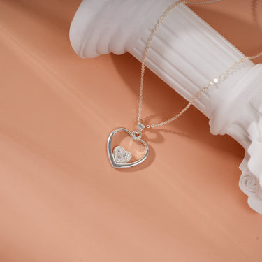 Personalized Gift from Brides to Bridesmaid - Heart In Heart Pendant - One Million Memories