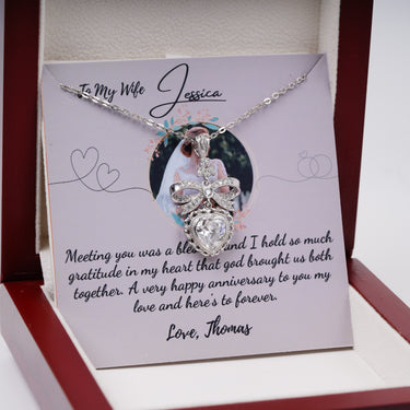 Personalized Gift from Husband to Wife - Eternal Love Necklace - Happy Anniversary To You My Love