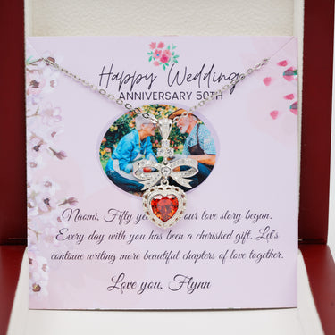 Personalized Gift from Husband to Wife - Eternal Love Necklace - 50th Wedding Anniversary Gift