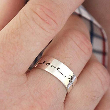 Personalized Engraved Handwriting Ring