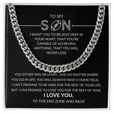 Simple Classic Necklace, Gift For Son, May this gift be a reminder of how much you are loved and appreciated