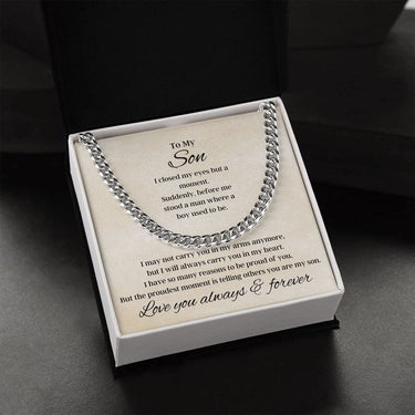 Curb Chain Necklace, Gift For Son, Wishing you joy, laughter, and endless fun with your new gift