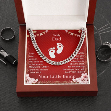 Simple Classic Necklace, Gift for Dad, Your love is my safe haven. Thank you for being my protector, Dad