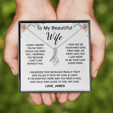 Alluring Beauty Necklace, Gift For Wife, "Just like this necklace, you complete me."