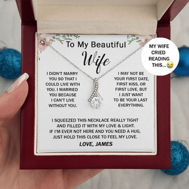 Alluring Beauty Necklace, Gift For Wife, "Just like this necklace, you complete me."