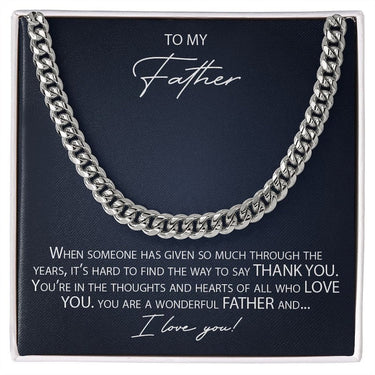 Simple Classic Necklace, Gift for Dad, Your strength and courage inspire me every day. Thank you for being my hero, Dad