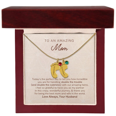 The necklace represents the legs, Gift for Mom, To An Amazing Mom