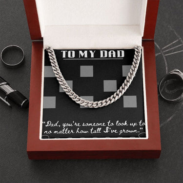 Simple Classic Necklace, Gift for Dad, To the world, you may be one person, but to me, you are the world. Happy Father's Day