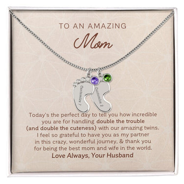 The necklace represents the legs, Gift for Mom, To An Amazing Mom