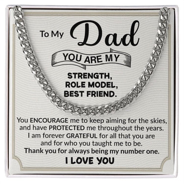 Simple Classic Necklace, Gift for Dad, Thanks for being the best dad ever! This is a small token of my appreciation