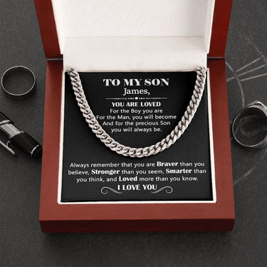 Curb Chain Necklace, Gift For Son, May this gift remind you of how special you are to me