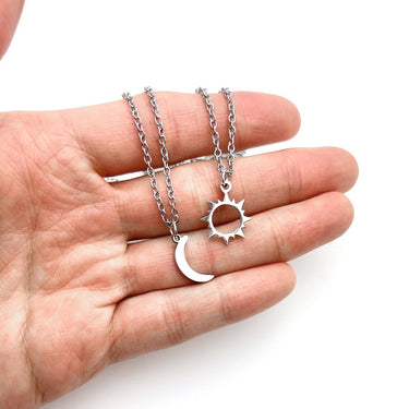 Sun and Moon Couple Necklace Gift Set