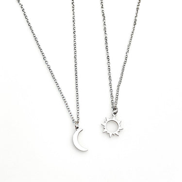 Sun and Moon Couple Necklace Gift Set