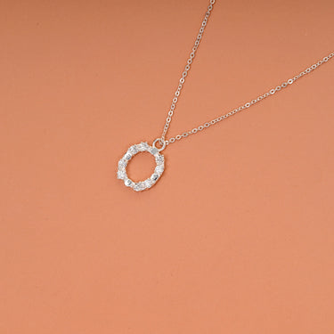 Crystal Circle Pendant Necklace