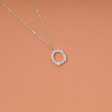 Crystal Circle Pendant Necklace