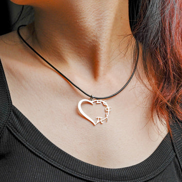 Math Heart Necklace