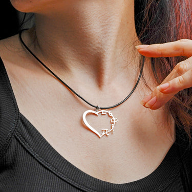 Math Heart Necklace